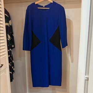 St.john Elegant Blue and Black Dress
